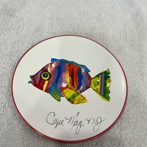 Colorful Cape May fish plate - great collectors item